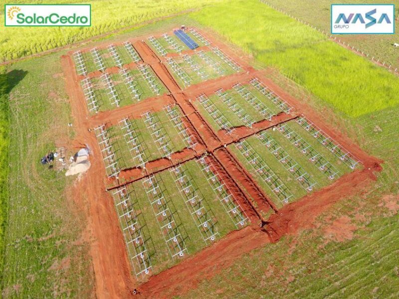 Estrutura fixa de solo, 409kWp, Cliente -Solar Cedro